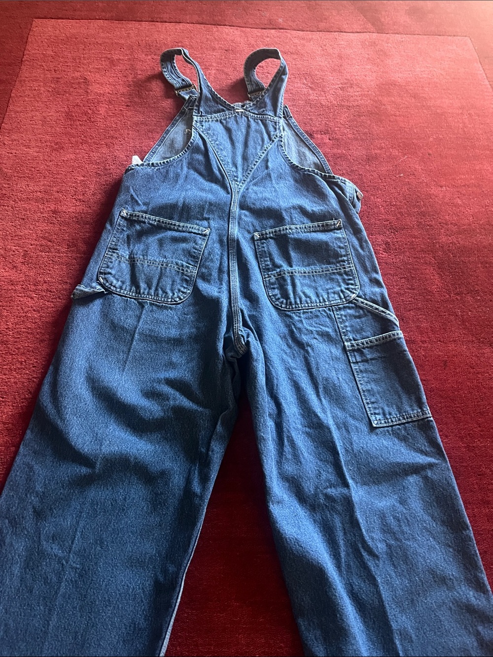 Carhartt Vintage 90’s Blue Navy Dungarees-overalls Carpenter - Picture 7 of 7